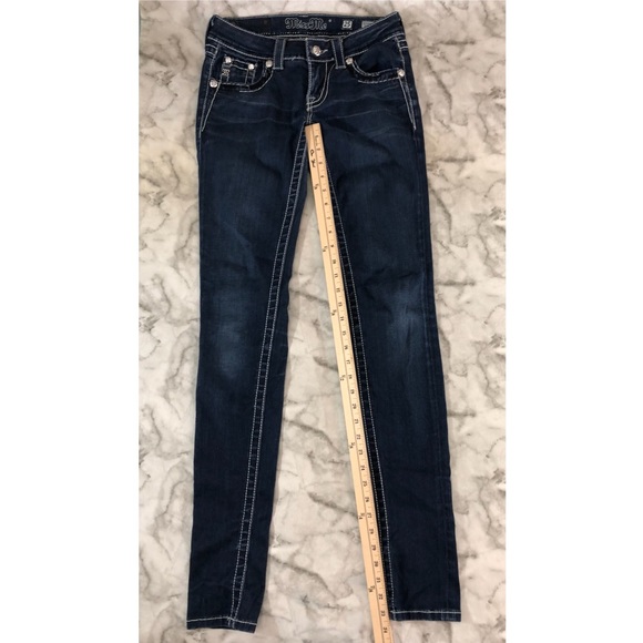 Miss Me Bling Wing Denim Jegging Jean Pants, Sz 25 - Picture 2 of 8